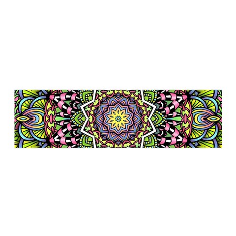 Psychedelic Leaves Mandala Satin Scarf (Oblong) from ArtsNow.com Front