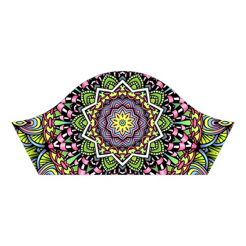 Psychedelic Leaves Mandala Cotton Crop Top from ArtsNow.com Right Sleeve