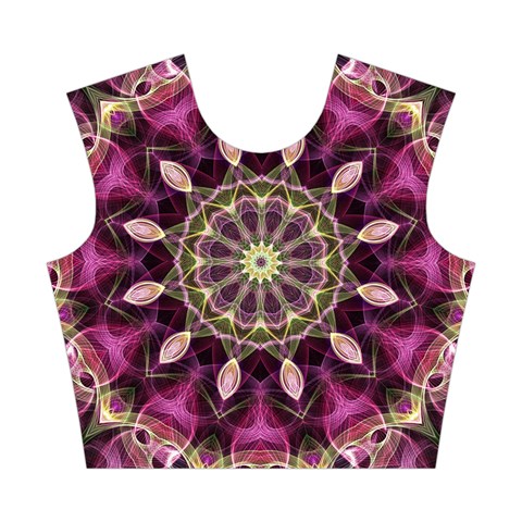 Purple Flower Cotton Crop Top from ArtsNow.com Front