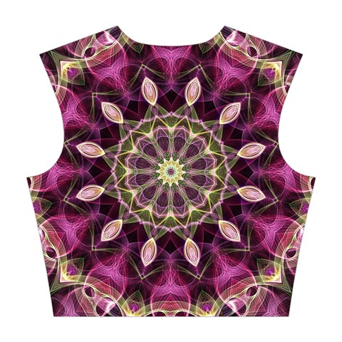 Purple Flower Cotton Crop Top from ArtsNow.com Back