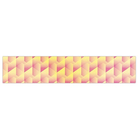 Geometric Pink & Yellow  Flano Scarf (Small) from ArtsNow.com Back