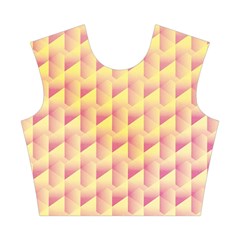 Geometric Pink & Yellow  Cotton Crop Top from ArtsNow.com Front