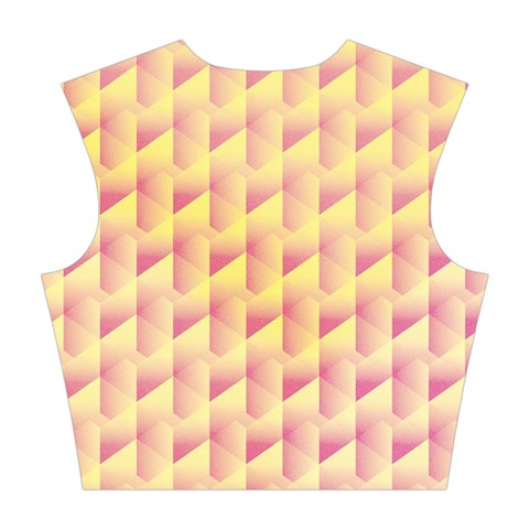 Geometric Pink & Yellow  Cotton Crop Top from ArtsNow.com Back