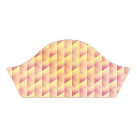 Geometric Pink & Yellow  Cotton Crop Top from ArtsNow.com Left Sleeve