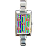 rainbow poo Emoji  Rectangle Italian Charm Watch