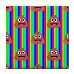 rainbow poo Emoji  Tile Coaster