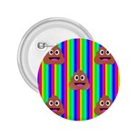 rainbow poo Emoji  2.25  Button