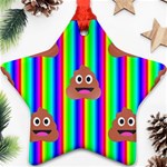 rainbow poo Emoji  Ornament (Star)