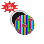 rainbow poo Emoji  1.75  Magnet (10 pack) 