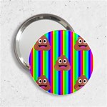 rainbow poo Emoji  2.25  Handbag Mirror