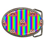 rainbow poo Emoji  Belt Buckle