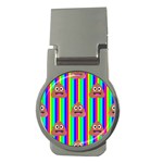 rainbow poo Emoji  Money Clip (Round)