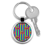 rainbow poo Emoji  Key Chain (Round)