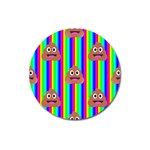 rainbow poo Emoji  Magnet 3  (Round)