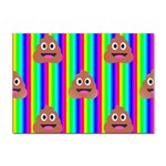 rainbow poo Emoji  Sticker A4 (100 pack)