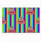 rainbow poo Emoji  Postcard 4  x 6 