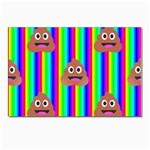 rainbow poo Emoji  Postcard 5  x 7 