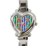 rainbow poo Emoji  Heart Italian Charm Watch