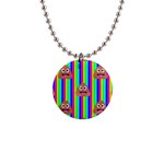 rainbow poo Emoji  1  Button Necklace