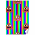 rainbow poo Emoji  Canvas 12  x 18 