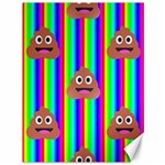 rainbow poo Emoji  Canvas 36  x 48 