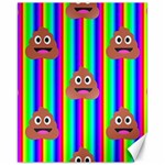 rainbow poo Emoji  Canvas 11  x 14 