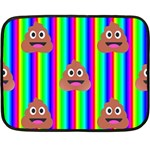 rainbow poo Emoji  Double Sided Fleece Blanket (Mini)