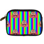 rainbow poo Emoji  Digital Camera Leather Case