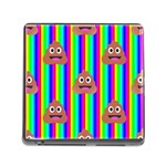 rainbow poo Emoji  Memory Card Reader (Square)