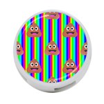 rainbow poo Emoji  4-Port USB Hub (One Side)