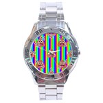 rainbow poo Emoji  Stainless Steel Analogue Watch