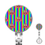 rainbow poo Emoji  Stainless Steel Nurses Watch