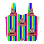 rainbow poo Emoji  Full Print Recycle Bag (L)