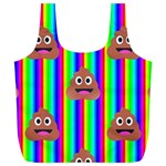 rainbow poo Emoji  Full Print Recycle Bag (XL)