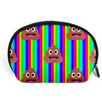 rainbow poo Emoji  Accessory Pouch (Large)