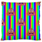 rainbow poo Emoji  Large Flano Cushion Case (One Side)