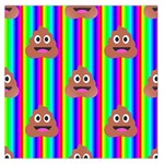 rainbow poo Emoji  Large Satin Scarf (Square)