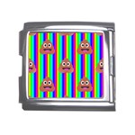 rainbow poo Emoji  Mega Link Italian Charm (18mm)