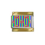 rainbow poo Emoji  Gold Trim Italian Charm (9mm)