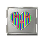 rainbow poo Emoji  Mega Link Heart Italian Charm (18mm)