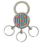 rainbow poo Emoji  3-Ring Key Chain