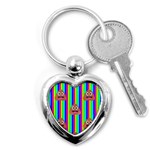 rainbow poo Emoji  Key Chain (Heart)