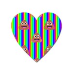 rainbow poo Emoji  Magnet (Heart)