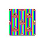 rainbow poo Emoji  Magnet (Square)