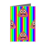 rainbow poo Emoji  Mini Greeting Card