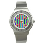 rainbow poo Emoji  Stainless Steel Watch