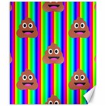 rainbow poo Emoji  Canvas 8  x 10 