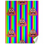 rainbow poo Emoji  Canvas 12  x 16 