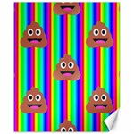 rainbow poo Emoji  Canvas 16  x 20 