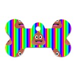 rainbow poo Emoji  Dog Tag Bone (One Side)